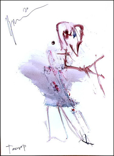 Dibujo titulada "танцор    Danseur…" por Dima Wilms, Obra de arte original, Gouache