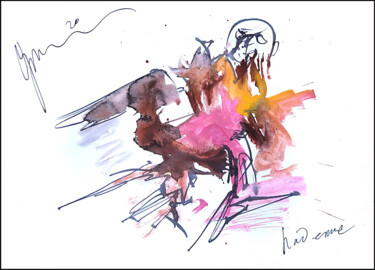 Zeichnungen mit dem Titel "падение   la chute…" von Dima Wilms, Original-Kunstwerk, Aquarell