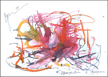 Disegno intitolato "Presence in the lan…" da Dima Wilms, Opera d'arte originale, Gouache