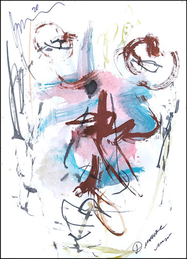 Рисунок под названием "длинное лицо   long…" - Dima Wilms, Подлинное произведение искусства, Гуашь