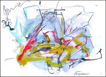 Dibujo titulada "abstract bouquet 46…" por Dima Wilms, Obra de arte original, Gouache