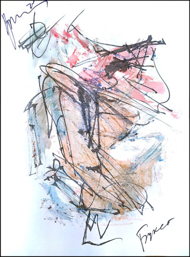 Drawing titled "abstract bouquet 32…" by Dima Wilms, Original Artwork, Watercolor