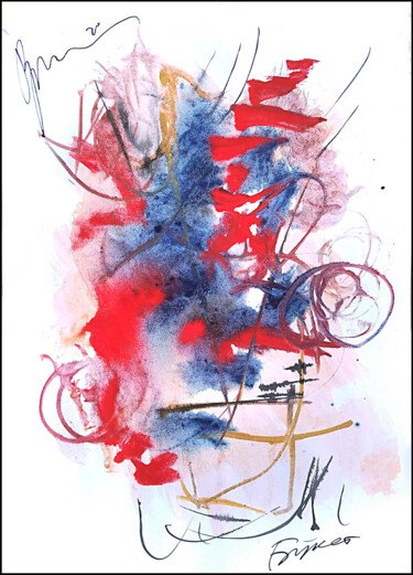 Drawing titled "abstract bouquet 85…" by Dima Wilms, Original Artwork, Gouache