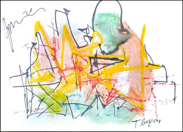 Drawing titled "творец creator  cre…" by Dima Wilms, Original Artwork, Gouache