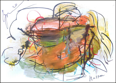 Dessin intitulée "патлы dirty tangled…" par Dima Wilms, Œuvre d'art originale, Gouache