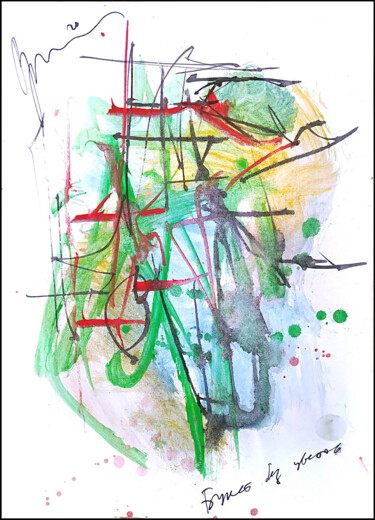Рисунок под названием "букет без цветовbou…" - Dima Wilms, Подлинное произведение искусства, Акварель