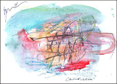 Disegno intitolato "самолет airplane  a…" da Dima Wilms, Opera d'arte originale, Gouache