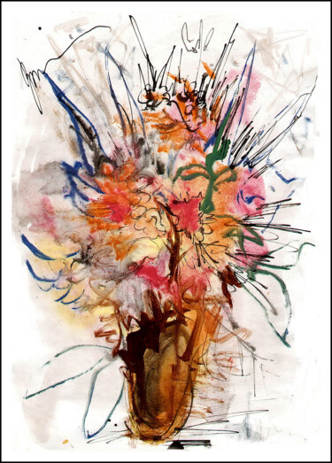 Цифровое искусство под названием "abstract bouquet 74…" - Dima Wilms, Подлинное произведение искусства, 2D Цифровая Работа