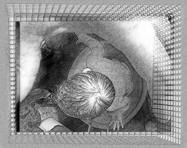 Digitale Kunst mit dem Titel "в тазике to the pel…" von Dima Wilms, Original-Kunstwerk, 2D digitale Arbeit