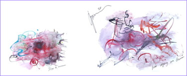 Arte digitale intitolato "downhill biking I'm…" da Dima Wilms, Opera d'arte originale, Acquarello