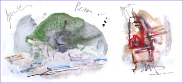 Arts numériques intitulée "pot on fire next to…" par Dima Wilms, Œuvre d'art originale, Aquarelle