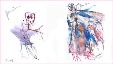 Arts numériques intitulée "the dancer is a reg…" par Dima Wilms, Œuvre d'art originale, Aquarelle