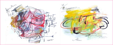 Digitale Kunst mit dem Titel "a bespectacled man…" von Dima Wilms, Original-Kunstwerk, Aquarell