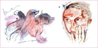 Digital Arts titled "this dog and devils…" by Dima Wilms, Original Artwork, Watercolor