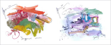 Digital Arts titled "pointing finger - p…" by Dima Wilms, Original Artwork, Watercolor