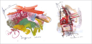 Artes digitais intitulada "pointing finger - t…" por Dima Wilms, Obras de arte originais, Aquarela