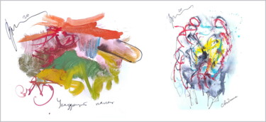 Arts numériques intitulée "pointing finger - d…" par Dima Wilms, Œuvre d'art originale, Aquarelle