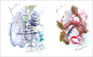 Digital Arts titled "career as a dancer…" by Dima Wilms, Original Artwork, Watercolor