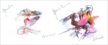 Digital Arts titled "I run after the ang…" by Dima Wilms, Original Artwork, Watercolor