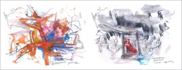 Digital Arts titled "в ненужном домике с…" by Dima Wilms, Original Artwork, Watercolor