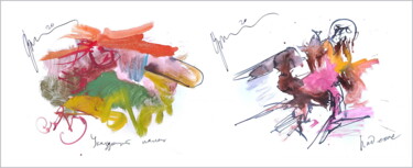 Digitale Kunst mit dem Titel "pointing finger - f…" von Dima Wilms, Original-Kunstwerk, Aquarell