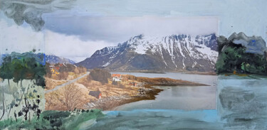 Картина под названием "река в горах   rive…" - Dima Wilms, Подлинное произведение искусства, Акрил