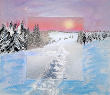 Schilderij getiteld "зима   winter" door Dima Wilms, Origineel Kunstwerk, Acryl