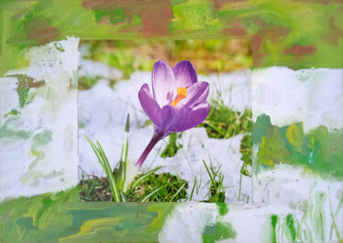 Painting titled "цветок fleur  flowe…" by Dima Wilms, Original Artwork, Acrylic