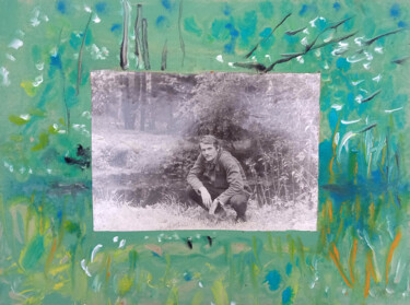 Картина под названием "возле водоема  near…" - Dima Wilms, Подлинное произведение искусства, Акрил