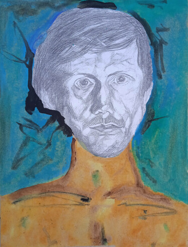 Painting titled "автопортрет   self-…" by Dima Wilms, Original Artwork, Acrylic