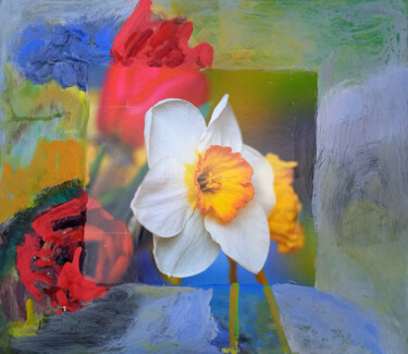 Картина под названием "три цветка   three…" - Dima Wilms, Подлинное произведение искусства, Акрил