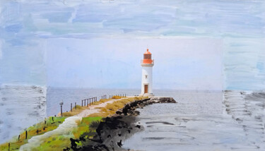 Картина под названием "маяк  lighthouse…" - Dima Wilms, Подлинное произведение искусства, Акрил