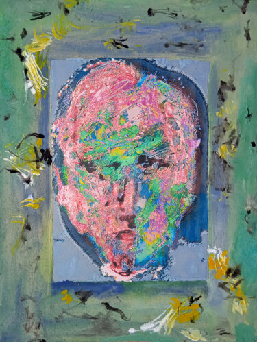 Pittura intitolato "голова  head 723у" da Dima Wilms, Opera d'arte originale, Acrilico