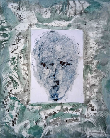 Картина под названием "голова  head 723ооо" - Dima Wilms, Подлинное произведение искусства, Акрил