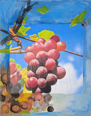 Painting titled "виноград  grape   r…" by Dima Wilms, Original Artwork, Acrylic