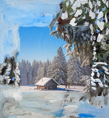 Painting titled "Домик small house…" by Dima Wilms, Original Artwork, Acrylic