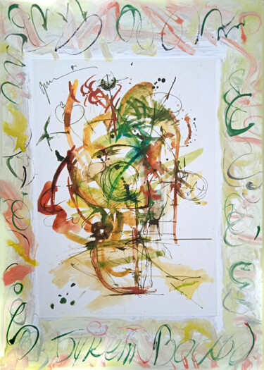 Drawing titled "bouquet Sunrise" by Dima Wilms, Original Artwork, Acrylic