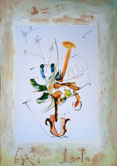 Dessin intitulée "букет Диета   bouqu…" par Dima Wilms, Œuvre d'art originale, Acrylique