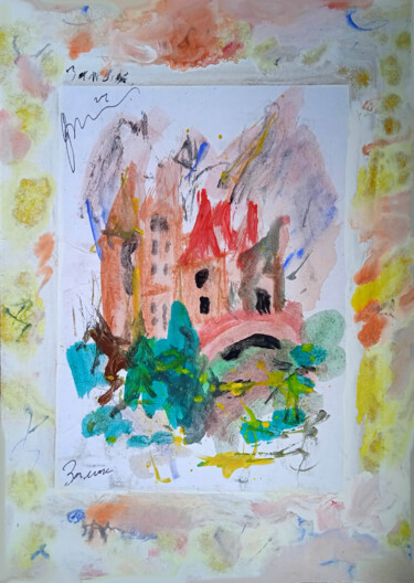 Dessin intitulée "замок2  castle2" par Dima Wilms, Œuvre d'art originale, Acrylique