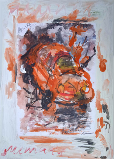 Drawing titled "машина  car" by Dima Wilms, Original Artwork, Acrylic