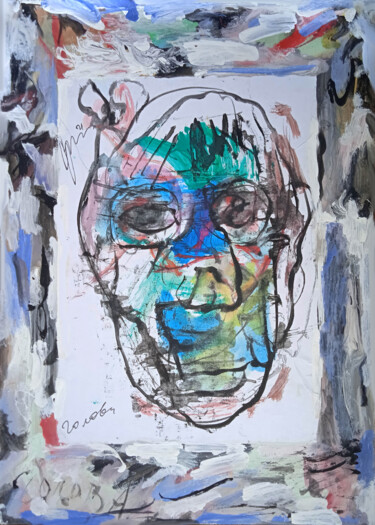 Рисунок под названием "голова  head 72м" - Dima Wilms, Подлинное произведение искусства, Акрил