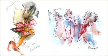 Arts numériques intitulée "Ugly camel, you're…" par Dima Wilms, Œuvre d'art originale, Aquarelle