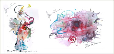 Digitale Kunst mit dem Titel "ловит бабочек сачко…" von Dima Wilms, Original-Kunstwerk, Aquarell