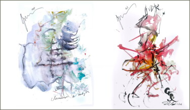 Digitale Kunst mit dem Titel "The girl next to th…" von Dima Wilms, Original-Kunstwerk, Aquarell