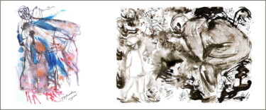 Arte digitale intitolato "внук просит деда ку…" da Dima Wilms, Opera d'arte originale, Acquarello