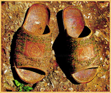 Artes digitais intitulada "тапочки   slippers 9" por Dima Wilms, Obras de arte originais, Fotografia Manipulada