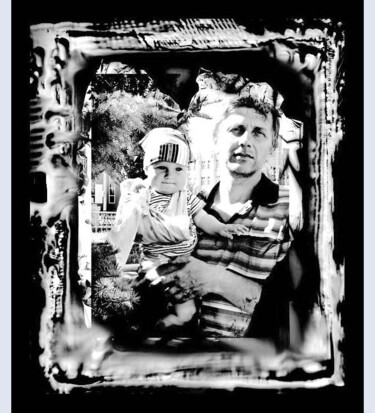 Digital Arts titled "Вова с сыном  Vova…" by Dima Wilms, Original Artwork, Manipulated Photography