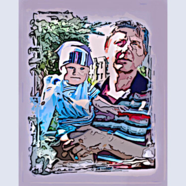 Digitale Kunst getiteld "Вова с сыном  Vova…" door Dima Wilms, Origineel Kunstwerk, Gemanipuleerde fotografie