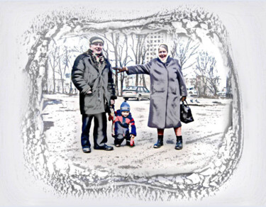 Arts numériques intitulée "родители   parents…" par Dima Wilms, Œuvre d'art originale, Photographie manipulée