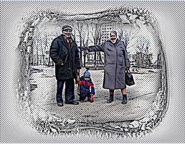 Arte digitale intitolato "родители   parents…" da Dima Wilms, Opera d'arte originale, Fotografia manipolata